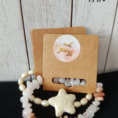 Hvězdička set – dva nárámky z růženínu, karneolu, lávy