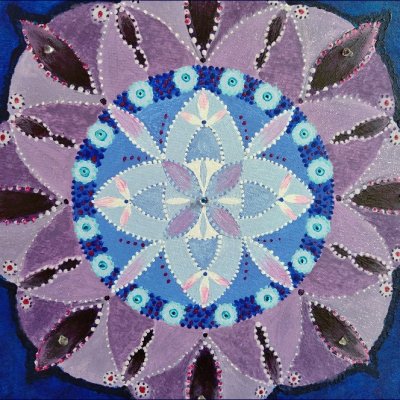 Vidění detail (originál volná tvorba) akryl na sololitu 30x30cm – není k dispozici