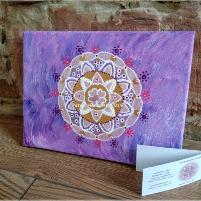 Poznání (originál volná tvorba) akryl na plátně 18x24cm – k dispozici